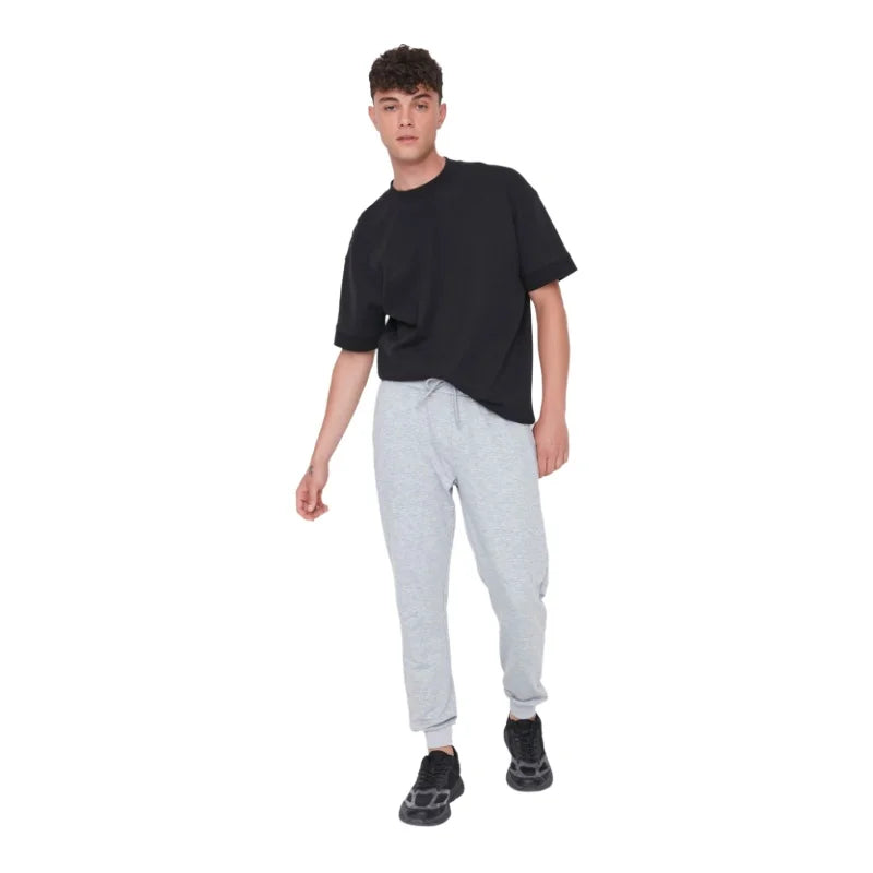Trendyol TYZA Men's Sweatpants Knit Casual Plain Elastic Cuff Regular Fit Pants Casual Pants Sweatpants Elastic Cuff Regular Fit