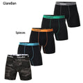 5pcs Pack Mid-Long Boxer Shorts Brand Briefs Style Men Panties Underwear Male And Underpants For Homme Luxury Set Box Slips