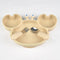 3Pcs/Set Baby Safe Silicone Dining Plate Food Feeding With Spoon Fork Cartoon Children Dishes Prevent Tipping Over And BPA Free