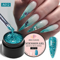 MEET ACROSS 8ml Aurora Extension Nail Gel Polish Glitter Sparkling Nail Art Semi Permanent Building Gel For Nails Manicure