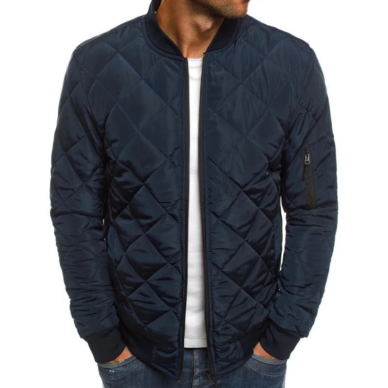 2023 Autumn and Winter Men's Casual Wide Songdema Fashion Versatile Personalized Jacket Diamond Plaid Cotton Dress