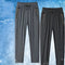 New Men Running Pants Ice silk elastic Breathable stripe Quick Dry Training Fitness Zip Pocket Joggings Pant Male Gym Sweatpants