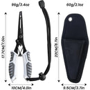 7 "fishing clamp set 420 stainless steel, line cutter, storage bag - Fishing clamp hook remover