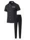 Summer new men's short-sleeved long pants suit 2025 sport and casual men's style for teenagers two-piece set