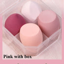 4Pcs Makeup Sponge Powder Puff Dry and Wet Combined Beauty Foundation Tools Cosmetic Ball Powder Puff Bevel Cut Make Up Sponge