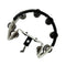 Cymbal Hi Hat Tambourine Stainless Steel Shaker Single Row Bells Percussion Accessories Drum Set Hi Hat for Kids Ensemble KTV