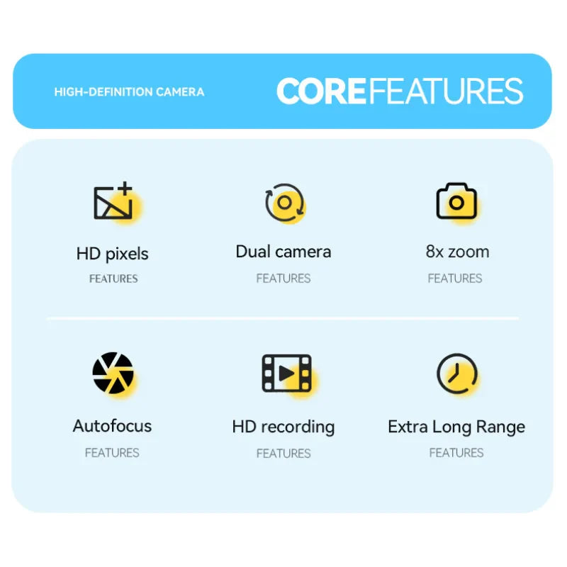 40MP 1080P Camera with Lanyard 8X Zoom Anti Shake 4K HD Auto Focus Support 64GB Card Selfie Digital Video Camera For Beginner