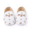 PU Leather Baby Shoes Embroidered Stars Christening Baptismal Moccasins Infant Boys Girls Slip-On Peas Shoes Walking Shoes 0-18M