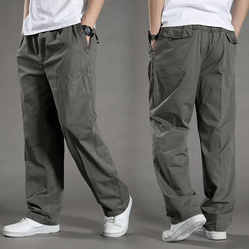 95%Cotton Men's Cargo Pants Summer Work Wear Spring New In Large Size Casual Climbing Joggers Sweatpants Hombre Autumn Trousers