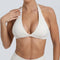 Sexy V-neck Sport Bra Women Underwear Sportswear Halter Backless Top for Fitness Yoga Wear Female Gym Active Bra with Cups White