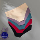 BZEL 10PCS/Set Seamless Women's Panties Silk Satin Underwear Health Comfort Lingerie Sport Breathable Briefs Underpants Hot Sale