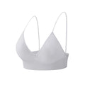 Nylon Fitness Yoga Top Deep V Sexy Triangle Cup Bralette Boneless Sports Bra Red Seamless Push Up Bra Women's Tube Top Crop Top