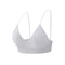 Nylon Fitness Yoga Top Deep V Sexy Triangle Cup Bralette Boneless Sports Bra Red Seamless Push Up Bra Women's Tube Top Crop Top