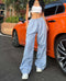 Y2K Baggy Cargo For Women Drawstring Elastic Low Waist Parachute Sweatpants Loose Hippie Pants Trousers