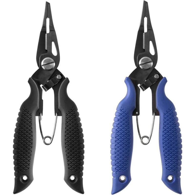 7 "fishing clamp set 420 stainless steel, line cutter, storage bag - Fishing clamp hook remover