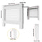 S M L XL Extra Tall 92CM Radiator Cover MDF Cabinet Grill Shelf Fence Panel Barrier