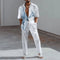 New Spring/Summer Fashion Shirt Set Men's 3D Printed Collar Short Sleeve Casual Solid Color Set Hawaiian Shirt Holiday Men's Set