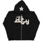 Star Letter Print Hoodies Men's Vintage Zipper Long Sleeve Loose Sweater Coat Harajuku Casual Hooded Sweatshirt Y2K Street Wear