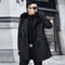 2022 Winter Trendy Men High Quality Faux Fur Liner Parka Elegant Imitation Fox Hair Hooded Long Coat Fashion Luxury Jackets