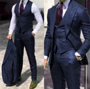 Elegant Wedding Tuxedos Suits 3 Pieces Slim Fit Bridegroom For Men Groomsmen Suit Male Cheap Formal Business (Jacket+Vest+Pants)