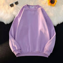 Autumn And Winter Round Neck Plush Warm Pullover Sweater With Customized Printed Logo For Men And Women'S Solid Color Casual Top