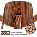 Mid Lounge Replica Solid Wood Three-Legged Shell Chair Ash Plywood Black Faux Leather Living Room Furniture Modern Leisure Chair