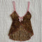 American retro punk aesthetic lace leopard print camisole top sexy slim fit chic hottie crop tops Harajuku Y2K aesthetic Clothes