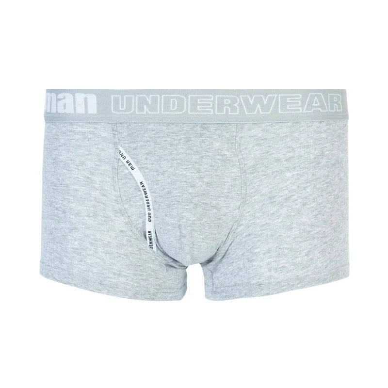 New Loose Boxer Briefs for Men Popular Elastic Comfortable Breathable Letter Printed Men's Dedicated Side Opening Underpanties
