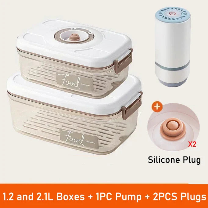 Vacuum Food Storage Box Fresh-Keeping Canister Sealed Storage Container Large Capacity Food Dispenser  Kitchen Storage Box