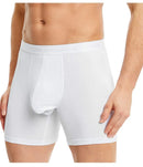 DAVID ARCHY Mens Underwear Modal Pouches Boxer Briefs with Fly Soft Breathable Dual Pouch Mens Boxers Fitness Sweatpants Quick