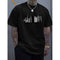 Men's Suit New York PrintingTT-shirt Casual Fashion All-Matching round Neck Half Sleeve