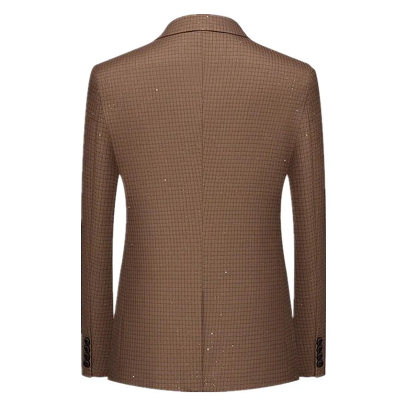 Asian Size Slim Men's Suit Two Piece, Asian Size Jacket and Trousers, Black, Pink, Coffee Colors Available, Blazer with Pants