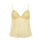 Women y2k Fairy Pleated Mesh Sheer Camisole Mini Bowknot Front Spaghetti Strap V-Neck Lace Cropped Tops Clubwear Streetwear