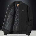 Men's Fashion Casual Warm Corduroy Outwear Men's Thick Cotton Jacket Coat Large Size New Autumn Winter Stand Collar Slim Jacket