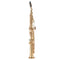 Brass Straight Soprano Sax Saxophone Bb B Flat Woodwind Instrument Natural Shell Key Carve Pattern with Carrying Case Gloves