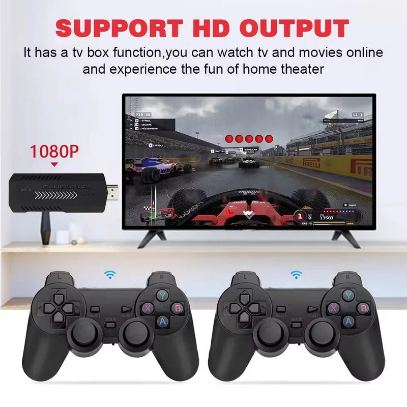 X2 Plus 4K GD10 Pro Controller TV 50 Emulator For PS1/N64/DC 64G Gif Game Stick New 3D HD 2.4G Retro Video Game Console Wireless