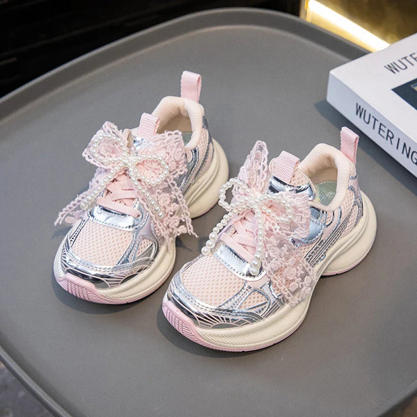 Children Sports Shoes 2025 New Spring Autumn Boys White Shoes Girls Breathable Mesh Casual Soft Sole Sneakers Kids Running Shoes