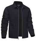 TACVASEN Lightweight Work Jackets Mens Classic Tunic Style Zipper Pockets Bomber Jackets Full Zip Spring Fall Jacket Outwear