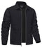 TACVASEN Lightweight Work Jackets Mens Classic Tunic Style Zipper Pockets Bomber Jackets Full Zip Spring Fall Jacket Outwear