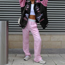 Hot Selling Spring 2024 Women's Hip-Hop Punk Printed Jacket Outdoor leisure Sports Motorcycle Style Lapel Jacket
