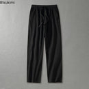 Plus Size 8XL 9XL Pants Men's Solid Cotton Linen Loose Casual Trouser Fashion Drawstring Straight Joggers Vintage Sweatpants Men