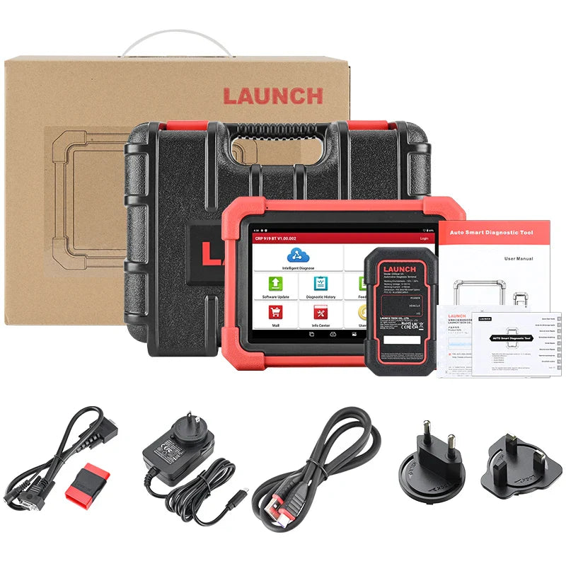 LAUNCH X431 CRP919X BT OBD2 Scanner Automotive Diagnostic Tools Car CANFD DOIP ECU Coding Professional Scan 2 Years Free Update