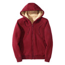 Winter Lambswool Coats Thicken Warm Jackets Long Sleeve Zipper Hoodies Casual Sports Fleece Black Coat Hooded Men Women Jacket