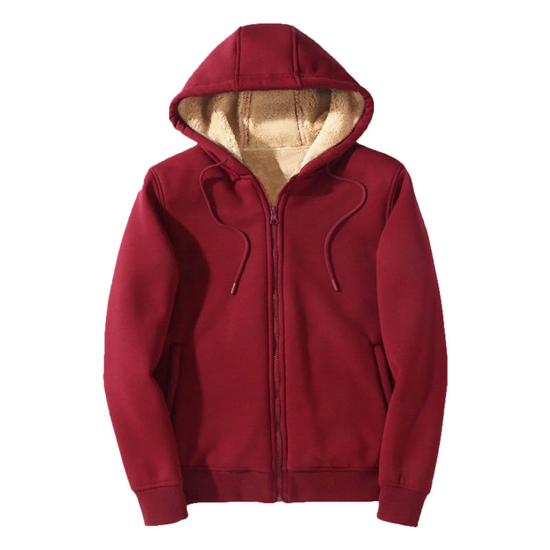 Winter Lambswool Coats Thicken Warm Jackets Long Sleeve Zipper Hoodies Casual Sports Fleece Black Coat Hooded Men Women Jacket