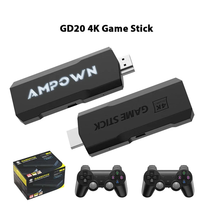 GD20 Game Stick X2 Video Game Console 70K Games Emuelec 4.3 CPU Aigame 905M Wireless Controller 4K HD Retro Games for PS1 N64