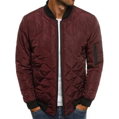2023 Autumn and Winter Men's Casual Wide Songdema Fashion Versatile Personalized Jacket Diamond Plaid Cotton Dress