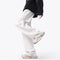New Korean Fashion Pleated Wide-leg Sweatpants For Men Hip Hop Solid Color Baggy Pants Y2K Streetwear Gray Straight Trousers