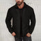 2024 European and American Waffle Long Sleeved Zippered Men's Jacket High Street Casual Men's Autumn Jacket
