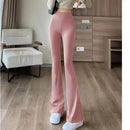 Matching Basic Women's Sweatpant Casual Lady's Sportswear New In Female Flare Pants Drawstring Wide Leg Pant Boot Cut Trousers