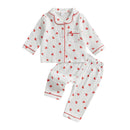 MISOWMNJOY Soft Cotton Kids Girls Boys Pajama Sets Valentine's Day Children Sleepwear Heart Long Sleeves Shirt Pants Loungewear